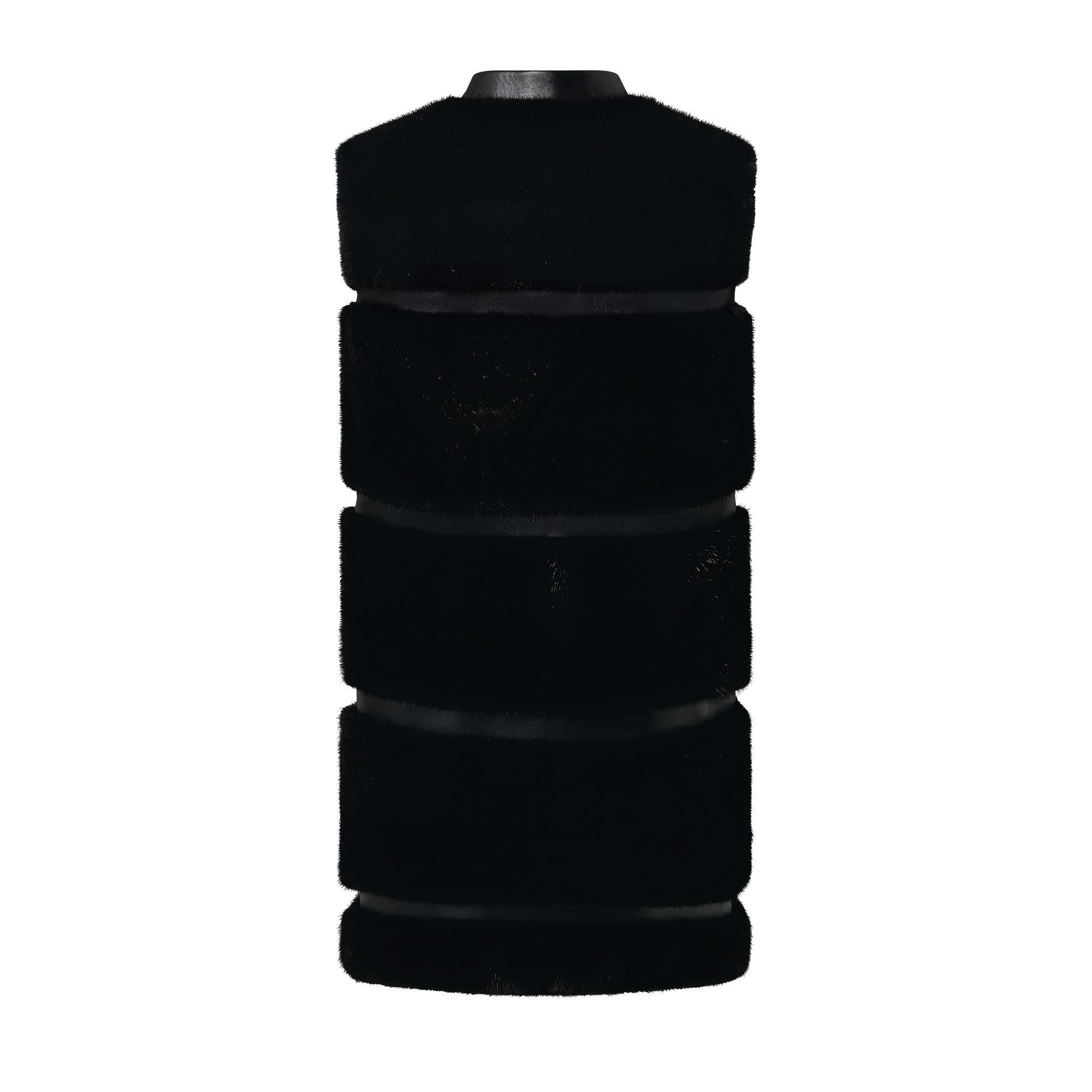 Sleeveless Leather Strip Mink Coat Ready to Wear LOUIS VUITTON